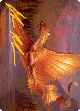 Image for Adult Gold Dragon Art Card (Gold-Stamped Signature) (58) (ASAFR) - Magic: The Gathering