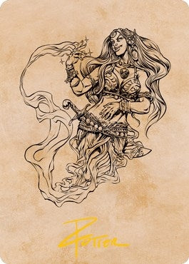 Image for Djinni Windseer (Showcase) Art Card (Gold-Stamped Signature) (74) (ASAFR) - Magic: The Gathering