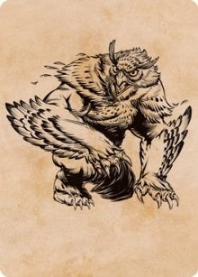 Image for Owlbear (Showcase) Art Card (76) (ASAFR) - Magic: The Gathering