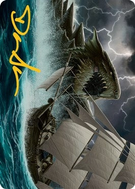 Image for Dragon Turtle Art Card (Gold-Stamped Signature) (10) (ASAFR) - Magic: The Gathering