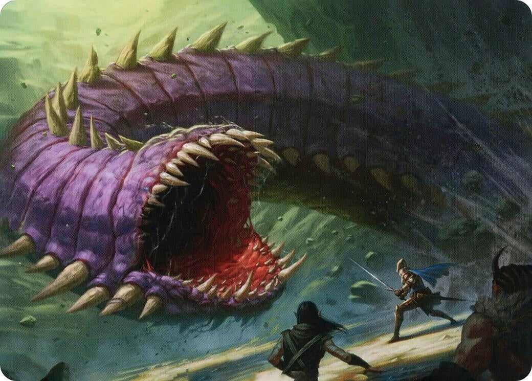 Image for Purple Worm Art Card (3) (ASAFR) - Magic: The Gathering