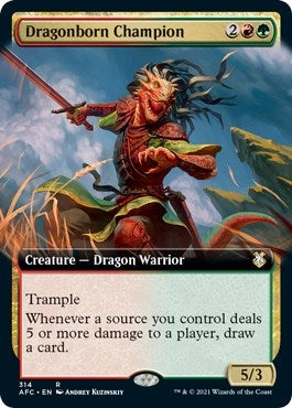 Image for Dragonborn Champion (Extended Art) (314) - Magic: The Gathering