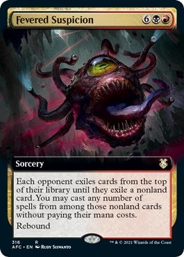 Image for Fevered Suspicion (Extended Art) (316) - Magic: The Gathering
