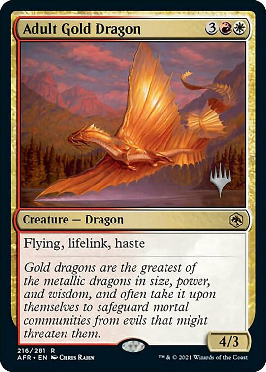 Image for Adult Gold Dragon (216) (PPAFR) - Magic: The Gathering