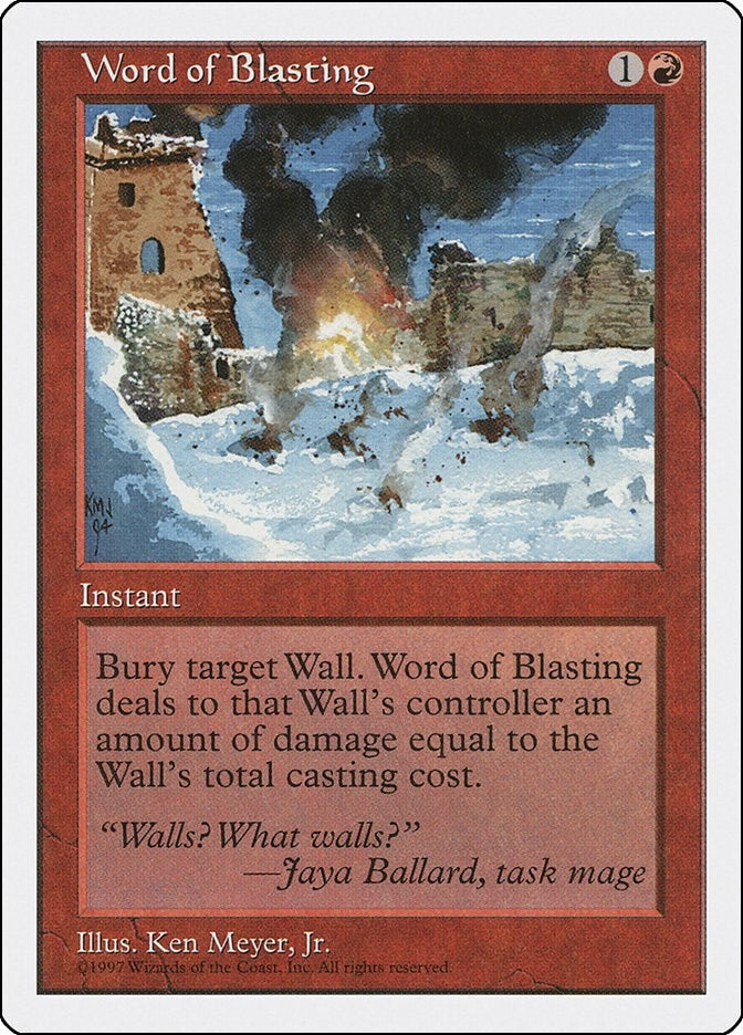 Image for Word of Blasting - Magic: The Gathering