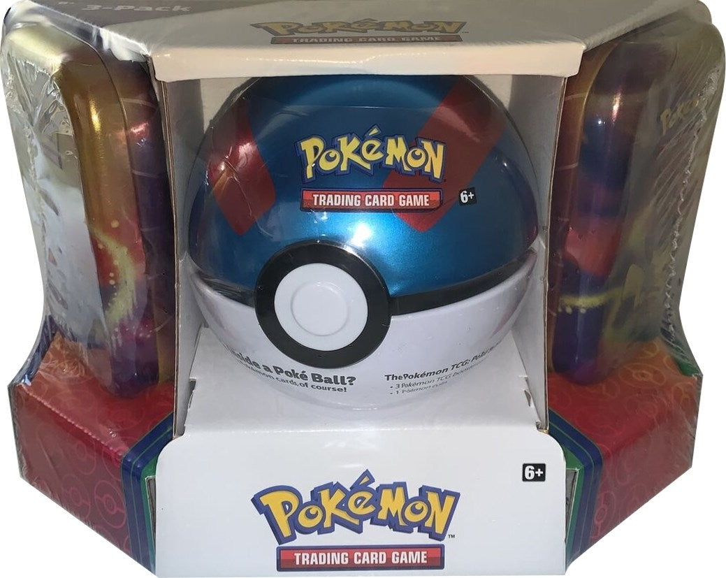 Image for Pokemon - Poke Ball Tin + 2 Kanto Power Mini Tins - Great Ball - Pokemon