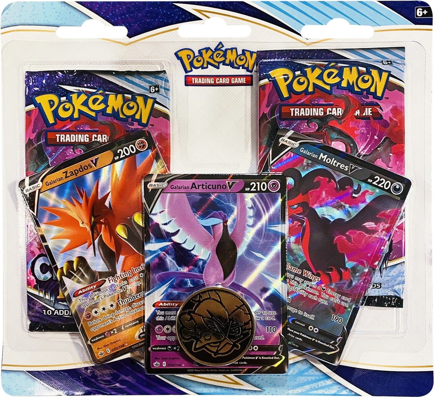 Image for Chilling Reign 2 Pack Blister [Galarian Zapdos V, Articuno V, Moltres V] - Pokemon