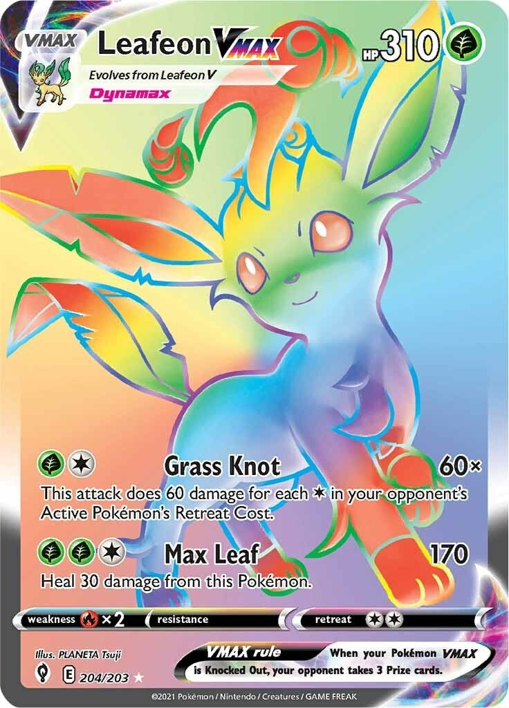 Image for Leafeon VMAX (Secret) (204/203) (SWSH07) - Pokemon