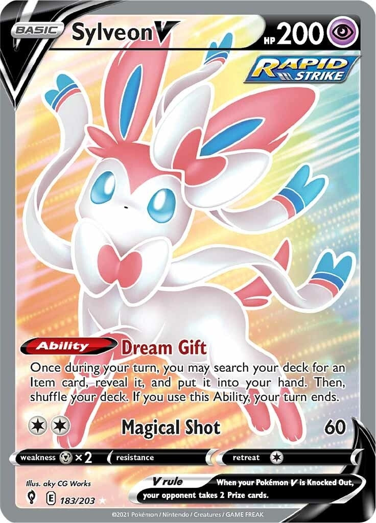 Image for Sylveon V (Full Art) (183/203) (SWSH07) - Pokemon