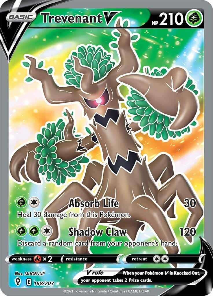 Image for Trevenant V (Full Art) (168/203) (SWSH07) - Pokemon