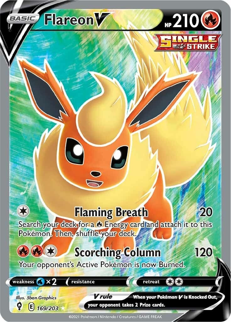 Image for Flareon V (Full Art) (169/203) (SWSH07) - Pokemon