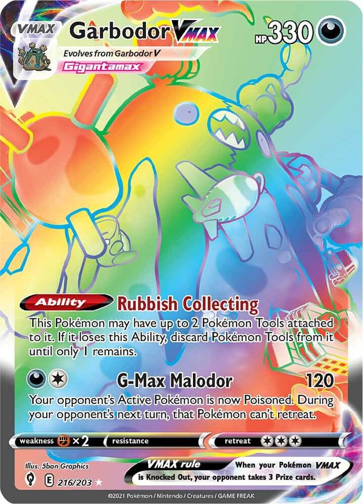 Image for Garbodor VMAX (Secret) (216/203) (SWSH07) - Pokemon