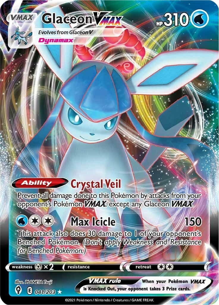 Image for Glaceon VMAX (041/203) (SWSH07) - Pokemon