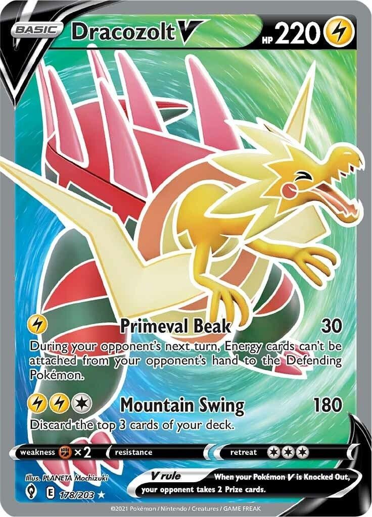 Image for Dracozolt V (Full Art) (178/203) (SWSH07) - Pokemon
