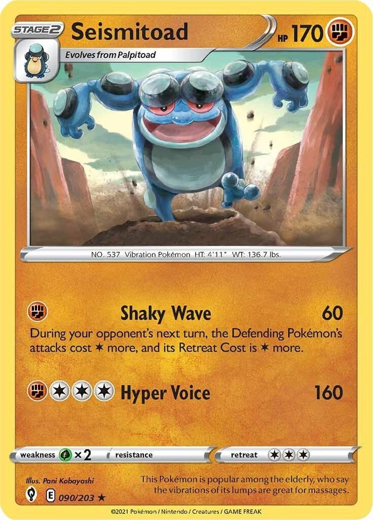 Image for Seismitoad (090/203) (SWSH07) - Pokemon
