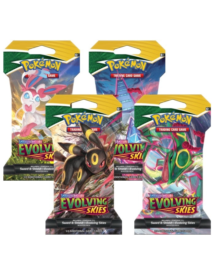 Image for Evolving Skies Sleeved Booster Pack Art Bundle [Set of 4] - Pokemon