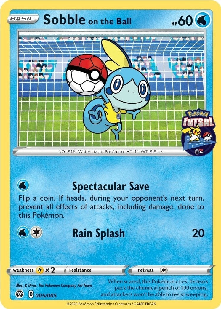 Image for Sobble on the Ball - 005/005 (Pokemon Futsal) (005/005) (MCAP) - Pokemon
