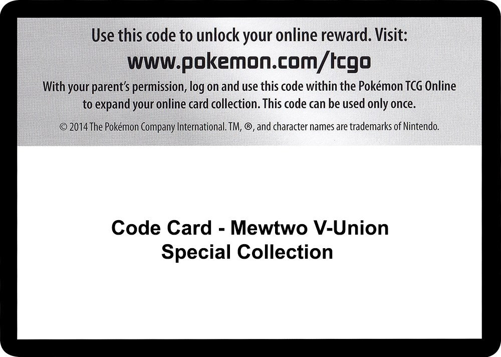 Image for Code Card - Mewtwo V-UNION Special Collection (SWSH07) - Pokemon