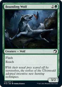 Image for Bounding Wolf (170) - Magic: The Gathering