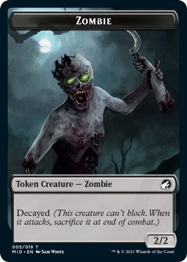 Image for Zombie (005) // Clue Double-Sided Token (5 // 16) - Magic: The Gathering