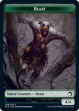 Image for Beast Token (8) - Magic: The Gathering