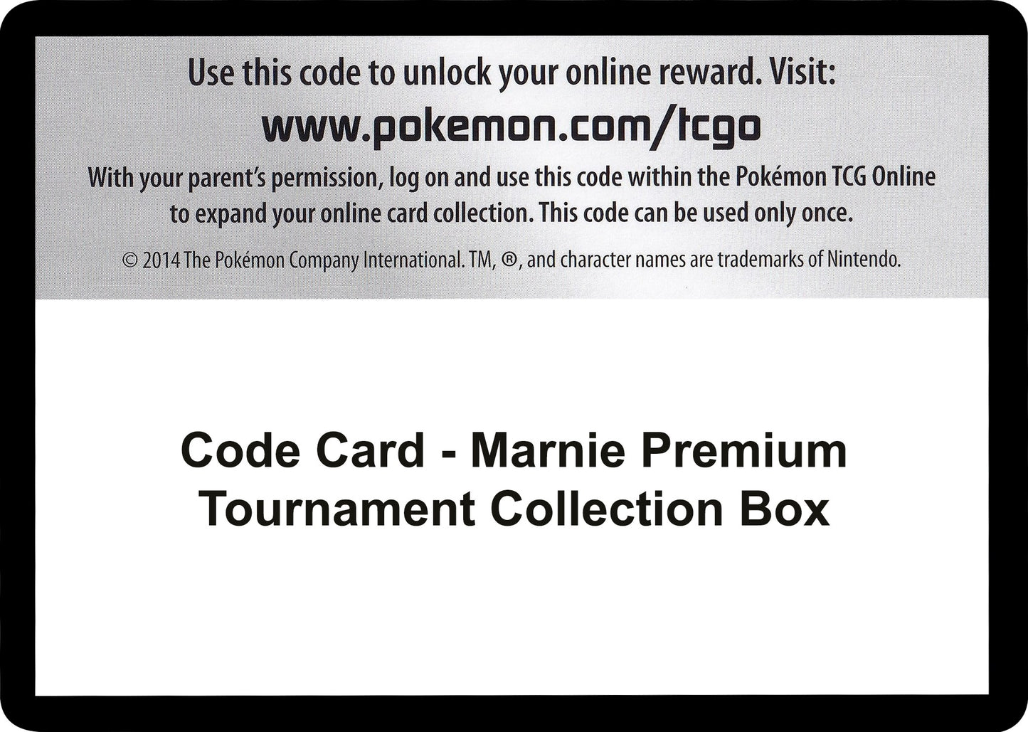 Image for Code Card - Marnie Premium Tournament Collection Box (MCAP) - Pokemon