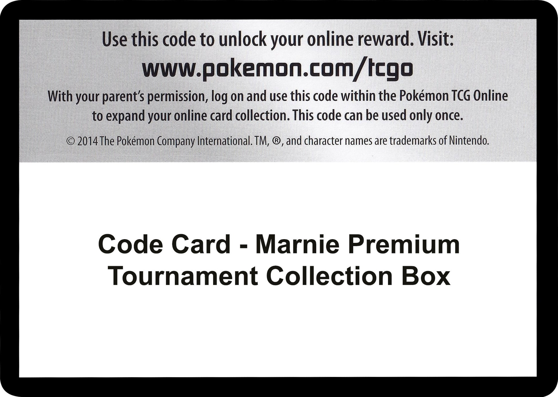 Image for Code Card - Marnie Premium Tournament Collection Box (MCAP) - Pokemon