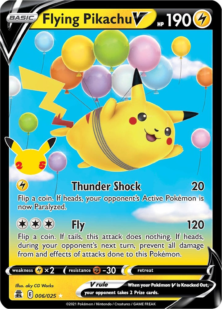 Image for Flying Pikachu V (006/025) (CLB) - Pokemon
