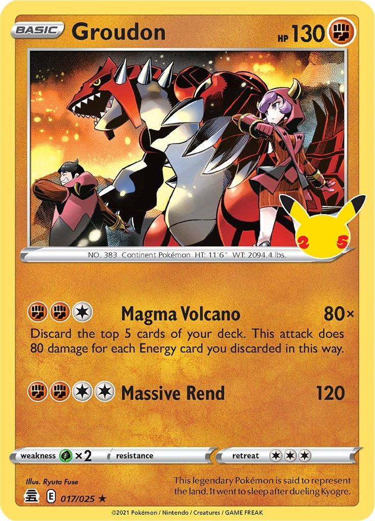 Image for Groudon (017/025) (CLB) - Pokemon