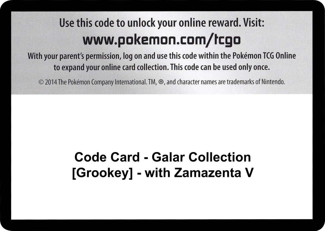 Image for Code Card - Galar Collection [Grookey] - with Zamazenta V (MCAP) - Pokemon