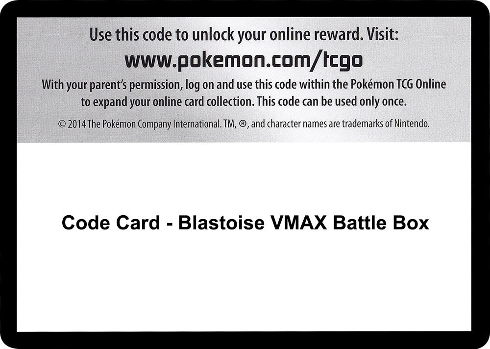 Image for Code Card - Blastoise VMAX Battle Box (MCAP) - Pokemon