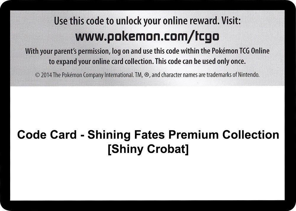 Image for Code Card - Shining Fates Premium Collection [Shiny Crobat] (SHF) - Pokemon