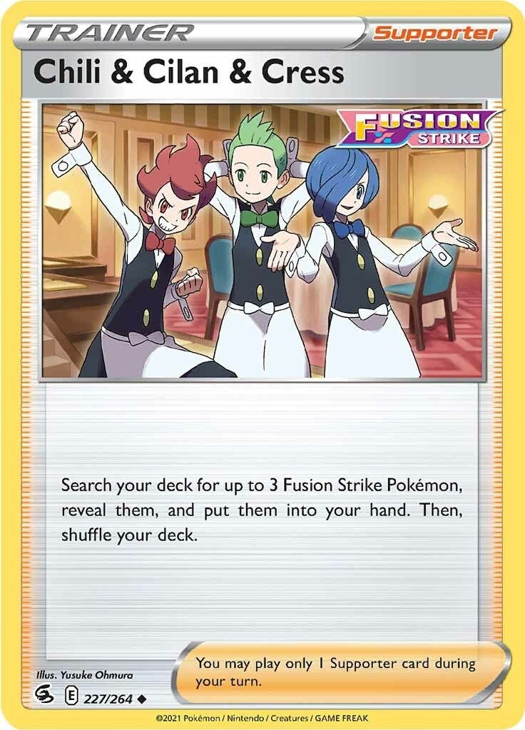 Image for Chili & Cilan & Cress (227/264) (SWSH08) - Pokemon