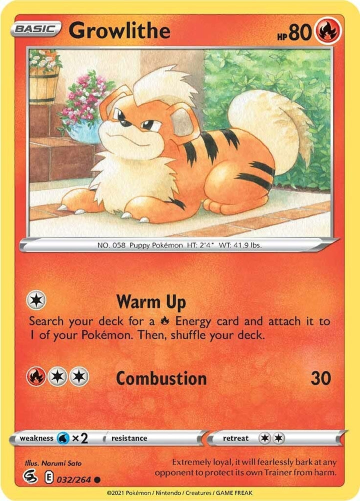 Image for Growlithe (032/264) (SWSH08) - Pokemon