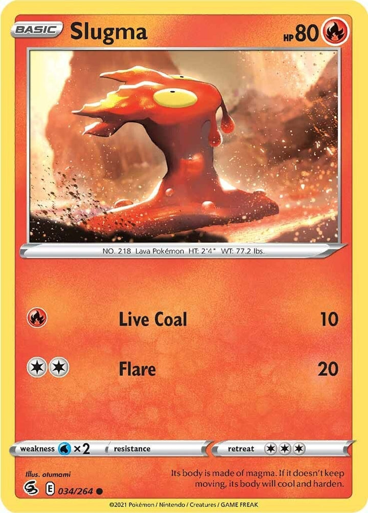 Image for Slugma (034/264) (SWSH08) - Pokemon