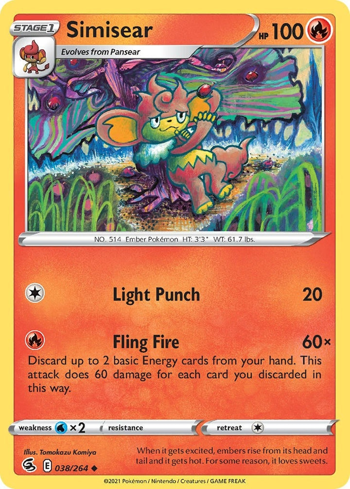Image for Simisear (038/264) (SWSH08) - Pokemon