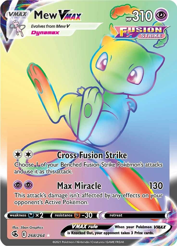 Image for Mew VMAX (Secret) (268/264) (SWSH08) - Pokemon