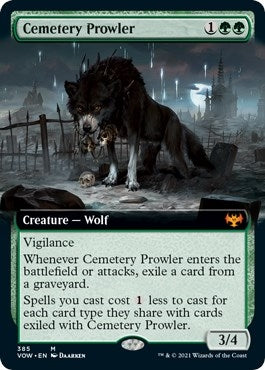 Image for Cemetery Prowler (Extended Art) (385) - Magic: The Gathering