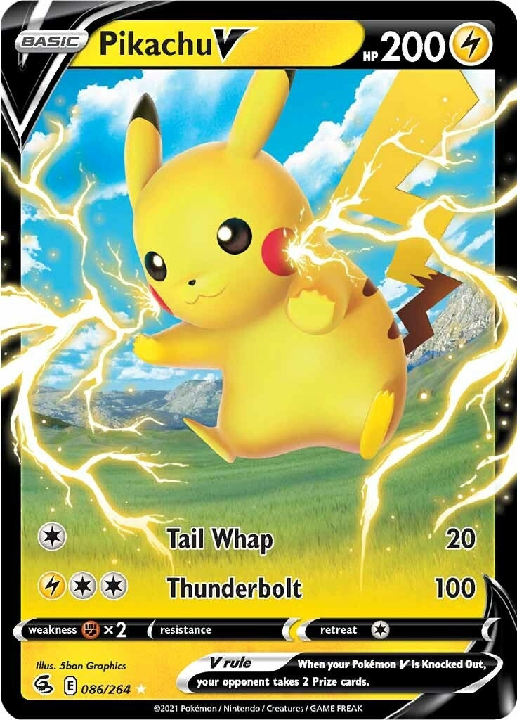 Image for Pikachu V (086/264) (SWSH08) - Pokemon