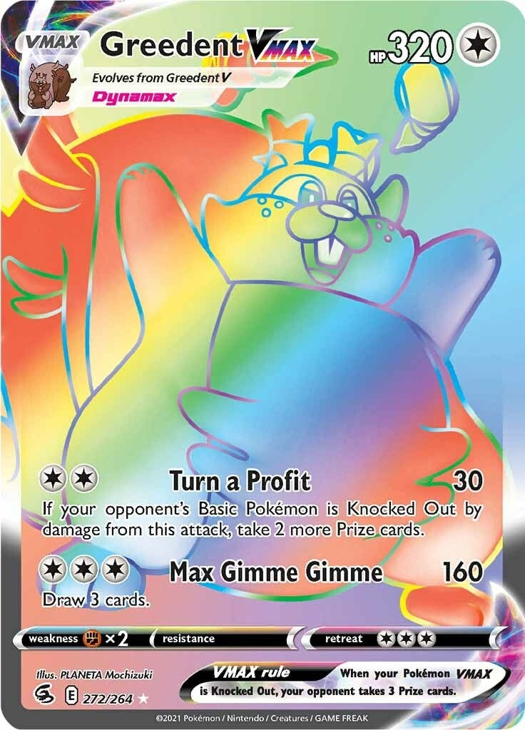 Image for Greedent VMAX (Secret) (272/264) (SWSH08) - Pokemon