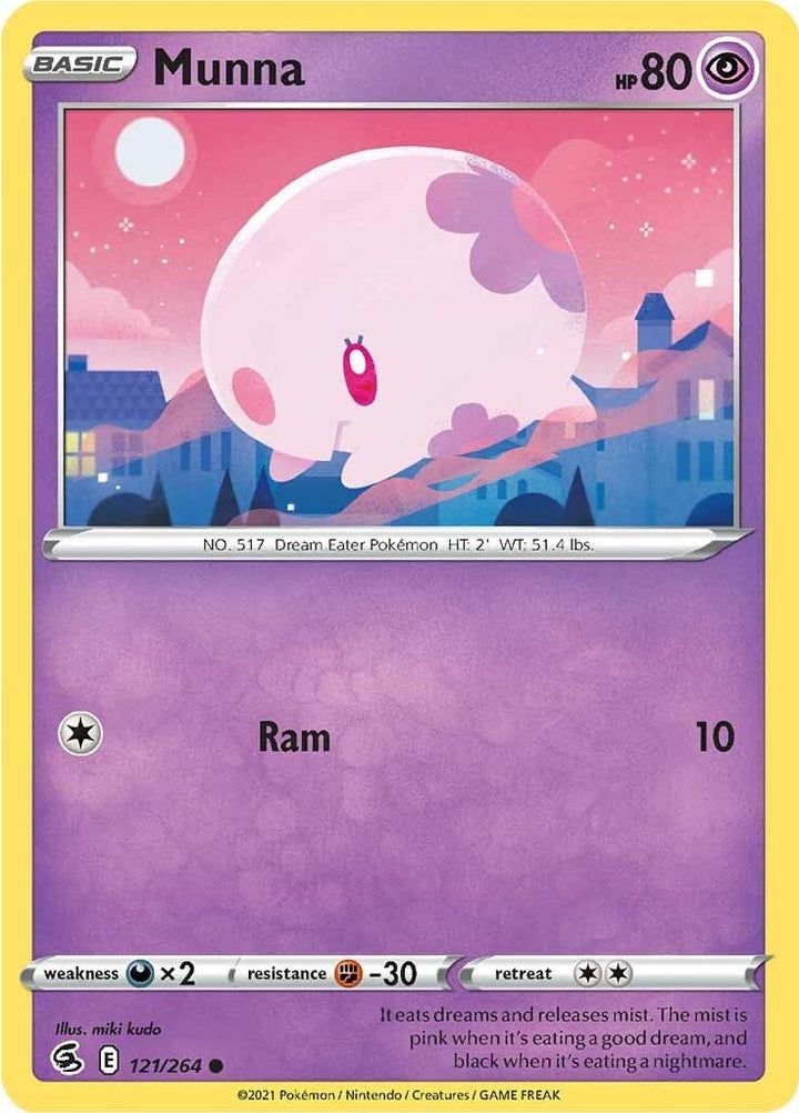 Image for Munna (121/264) (SWSH08) - Pokemon
