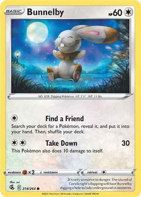 Image for Bunnelby (214/264) (SWSH08) - Pokemon