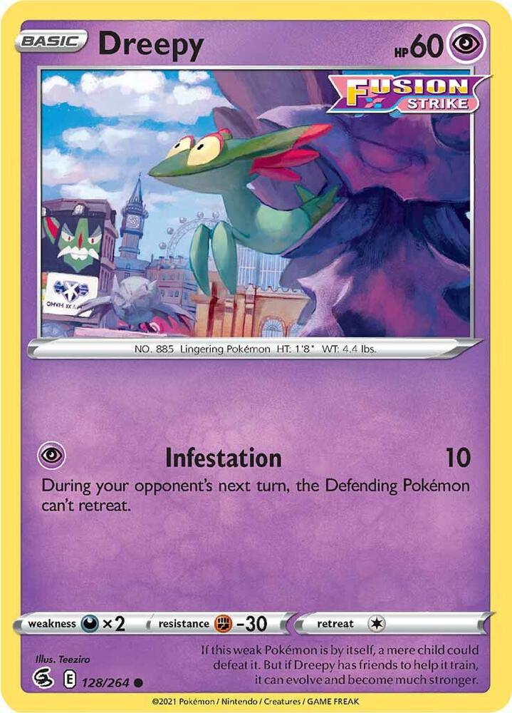 Image for Dreepy (128/264) (SWSH08) - Pokemon