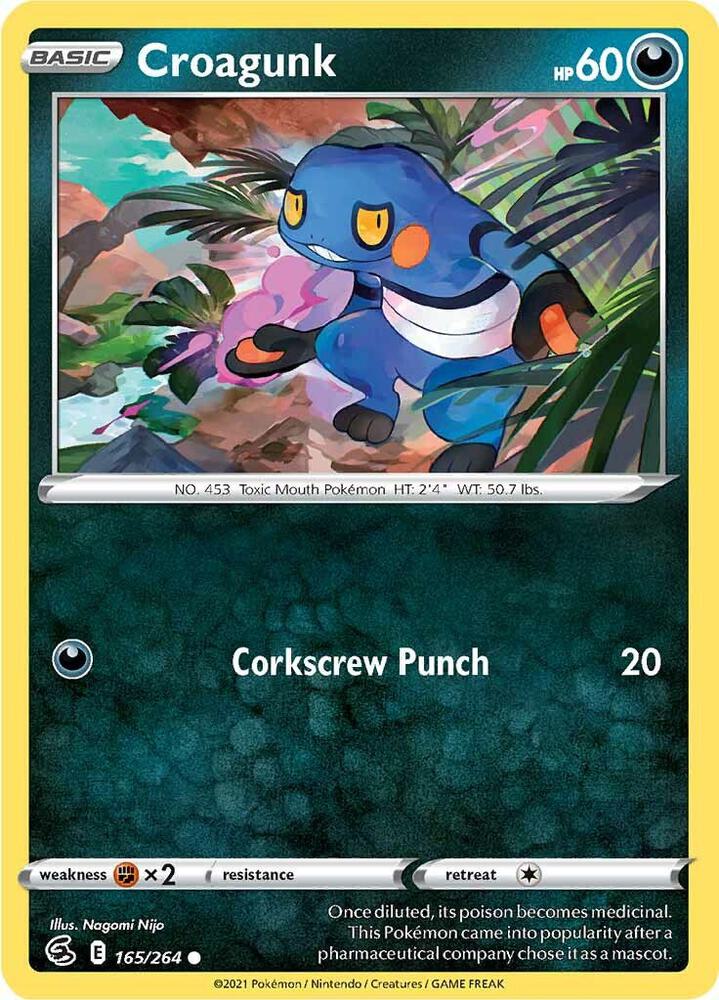 Image for Croagunk (165/264) (SWSH08) - Pokemon
