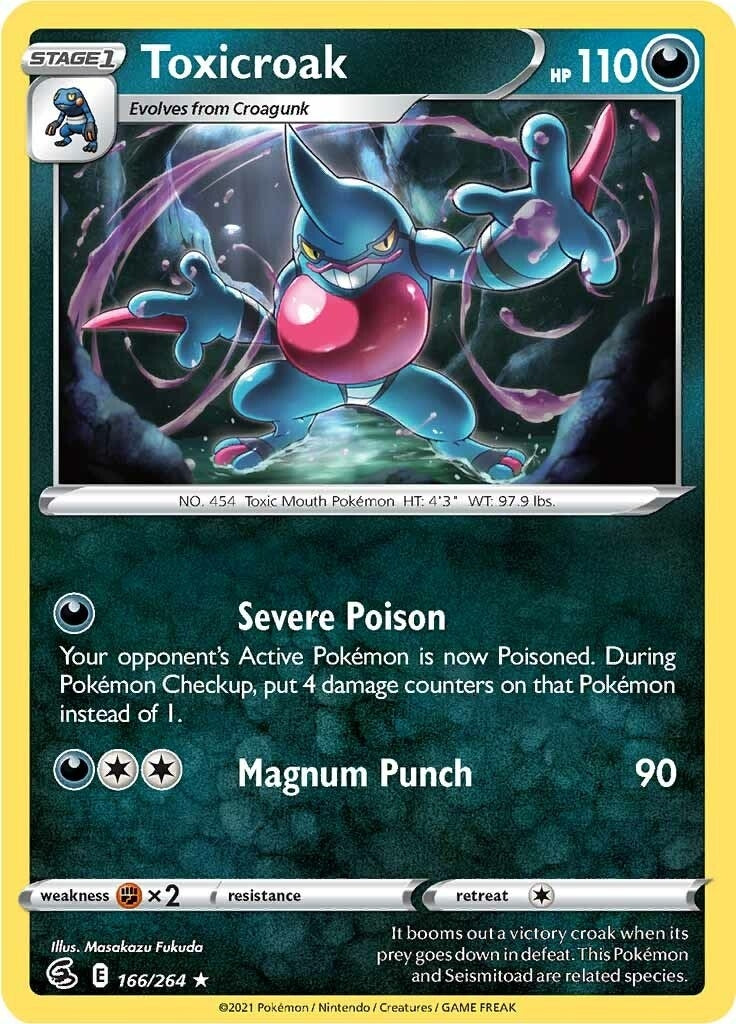 Image for Toxicroak (166/264) (SWSH08) - Pokemon
