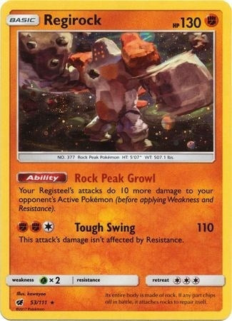 Image for Regirock - 53/111 (Cosmos Holo) (53/111) (SMP) - Pokemon
