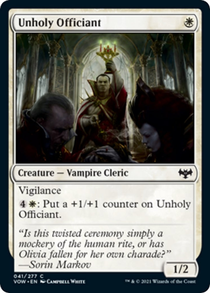 Image for Unholy Officiant (41) - Magic: The Gathering
