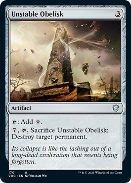 Image for Unstable Obelisk (170) (VOC) - Magic: The Gathering