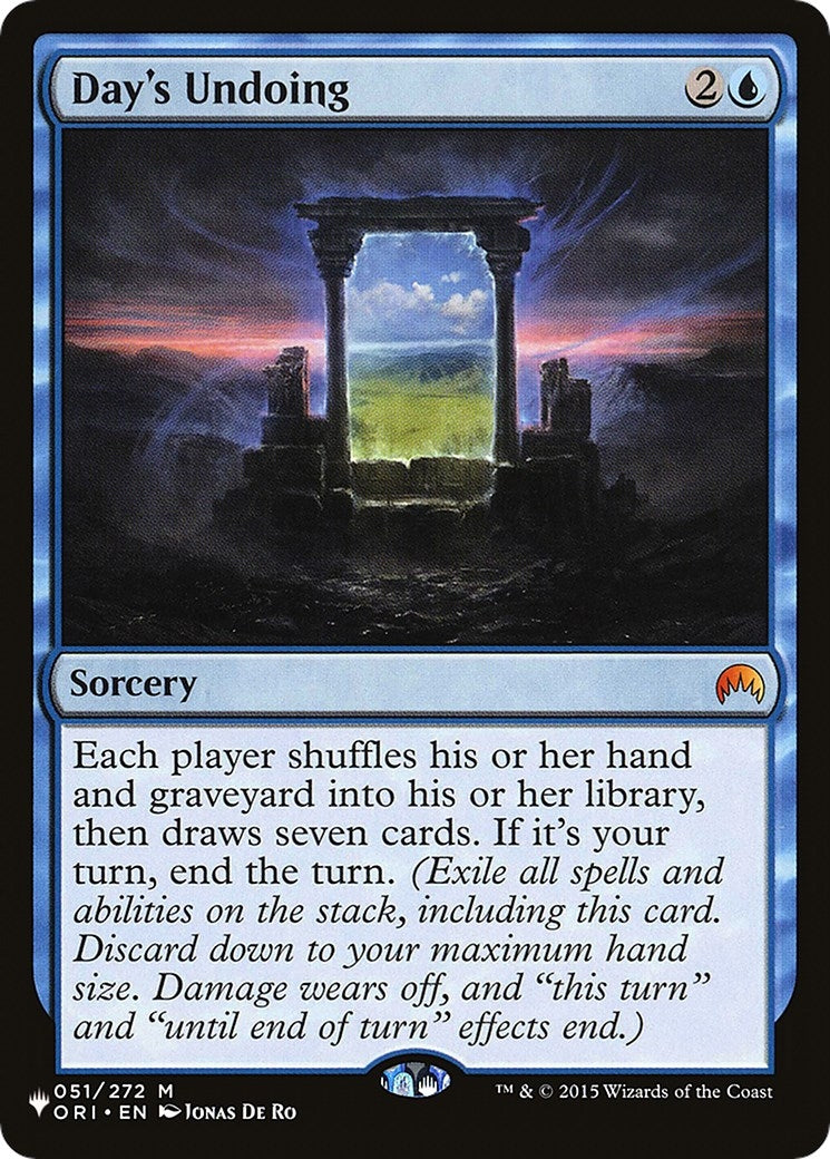 Image for Day's Undoing (051/272) - Magic: The Gathering