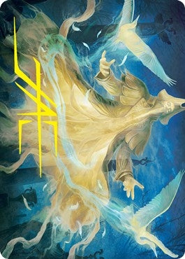 Image for Heron-Blessed Geist Art Card (Gold-Stamped Signature) (13) - Magic: The Gathering